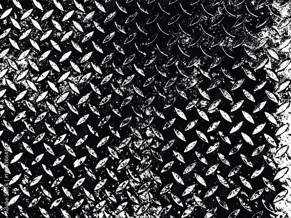 Poster a grungy black surface is covered in a white raised oval pattern. the textured background is heavily