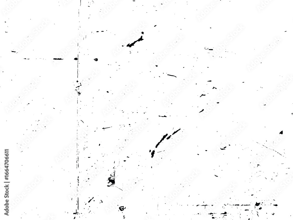 Poster a high-contrast image showcasing a distressed surface. it features a white backdrop with numerous da