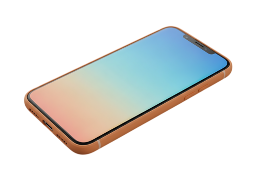 Modern Smartphone Mockup with Gradient Screen on Black Background for App Presentation and Design Showcase technology illustration gadget device