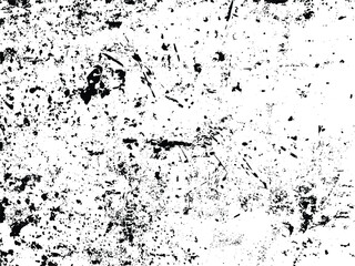 A high-contrast image presents a heavily distressed texture. Black splatters and spots cover a bright white surface, creating a gritty, weathered effect. Ideal for background usage.