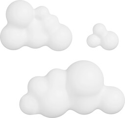 3D 구름 모양 추상 디자인 3D Cloud Shape Abstract Design