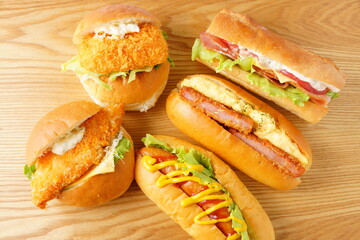 バーガーとサンドイッチ
