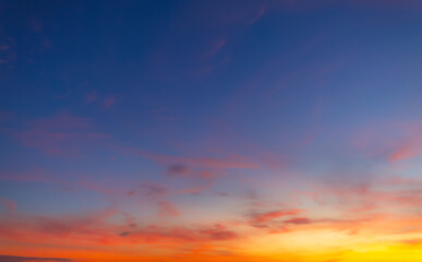 Colorful morning sky and clouds backdrop,Awesome sunset and soft pink clouds of pastel tones. Image...