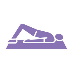 glute bridge color flat icon for digital and print projects.