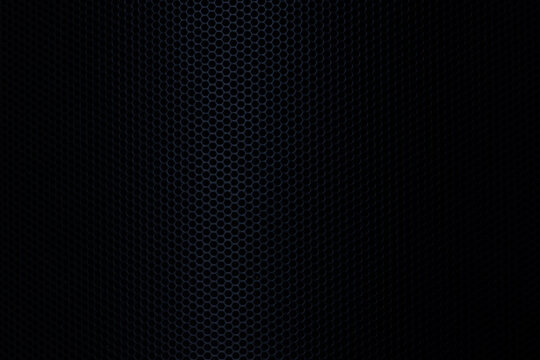 Black macro technology background,Speaker grille texture,Grunge close-up photo of wall panels with stair-step structure in darkness. Abstract textured background. - Powered by Adobe