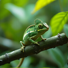 Obraz premium green tree frog