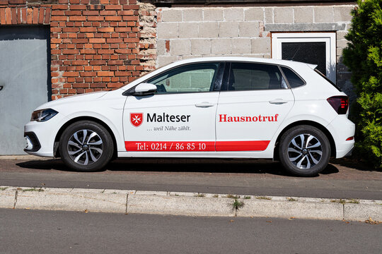 Wiehl, Germany - July 19, 2025: Malteser Hausnotruf Volkswagen Polo