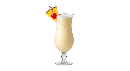 Ein hohes Glas Pi&ntilde;a Colada, transparenter Hintergrund, PNG