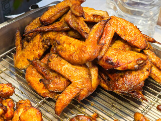 Baked and Grilled Chicken Wings at Ningxia Night Market in Taipei