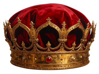 golden crown isolated on white background