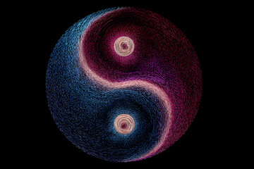 yin yang created using AI Generative Technology