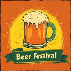 Beer mug, foam top, festival