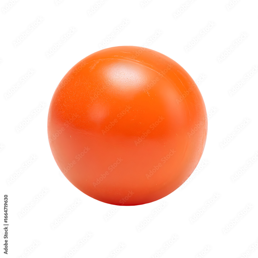 Aufkleber isolated orange sphere with a smooth surface against a plain black background in studio shot on tran