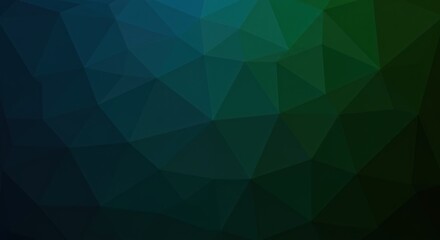 Fototapeta premium Abstract geometric background with triangle shapes in green and blue