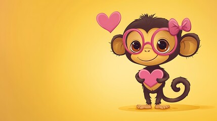 Cute monkey with heart (3)