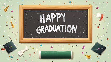 Graduation celebration, happy message