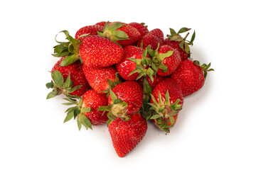 Fresh group of berries isolated on a white background.