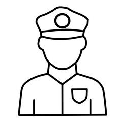 vector icon of a police profession 