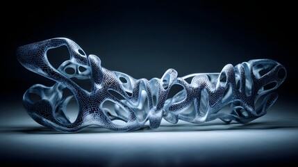 Abstract 3D Design Featuring Intricate Organic Shapes and Patterns