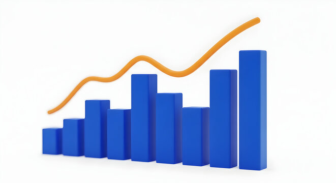  Financial Line Chart with Candlesticks and Moving Averages — Stock Market Trend and Trading Analysis