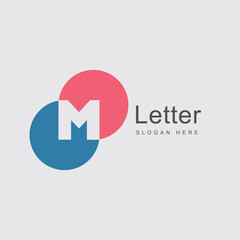 M letter logo icon template design, M Initial Monogram logo inspiration.