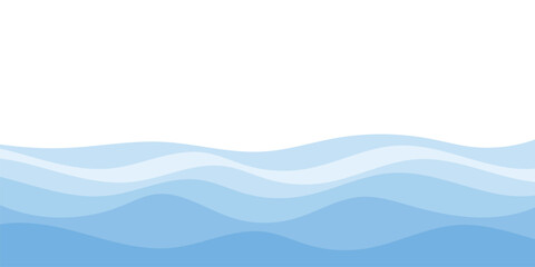 Sea waves. river ocean wave layer vector background illustration
