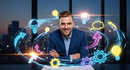 Businessman Ideas Innovation Success Vision