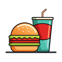 Burger and Drink Icon