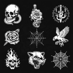 Retro 80s Vector Bundle | 8 Vintage Aesthetic Icons for T-Shirts & Posters