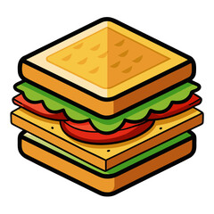 sandwich isolated on white background