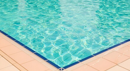 Dive into crystal clear turquoise swimming pool water for a refreshing summer escape and relaxation
