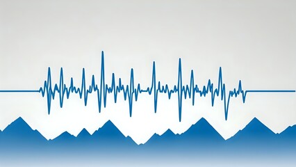 Dynamic heartbeat rhythm graphic symbolizing health, wellness, vitality, and medical science