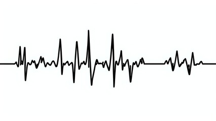 Dynamic heartbeat graph showing life pulse, medical health, and vital signs with clean lines