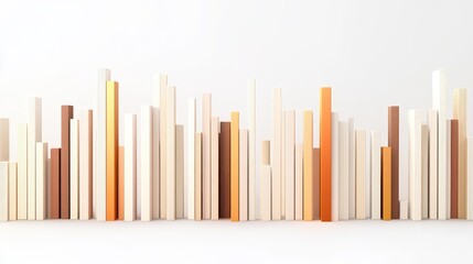 Obraz premium Abstract Arrangement of Colorful Books Stacked on a White Surface