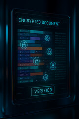 Encrypted document security system data protection and cyber security technology 100