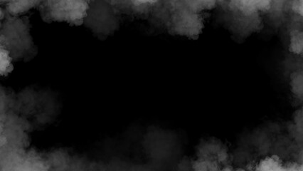 Smoke frame white flame . Border fog mist texture effect for film , text or space