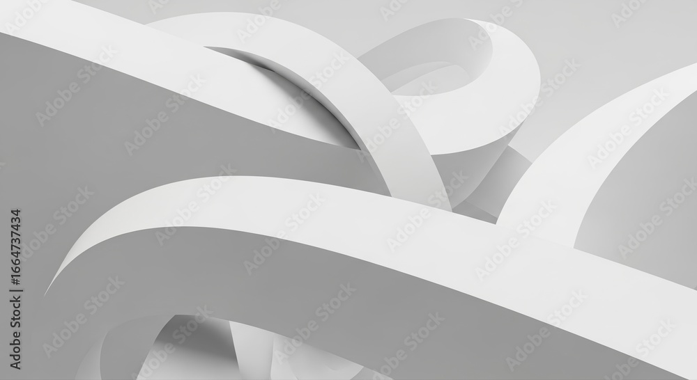 Poster abstract minimalist architectural forms, creating a sense of elegance and serenity