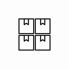 boxes packaging shipping icon sign vector