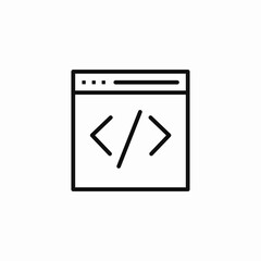 browser code tags icon sign vector