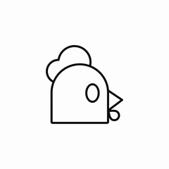 chicken head bird icon sign vector