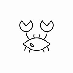 crab sea creature icon sign vector