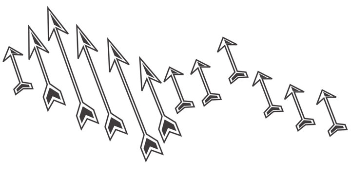 A geometric optical illusion featuring a grid of diagonal arrows crossing each other, creating a diamond-shaped lattice. The arrows alternate in directions, forming a hypnotic pattern. The structure.