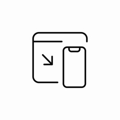 download app phone icon sign vector