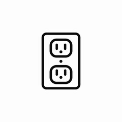 electrical power outlet icon sign vector