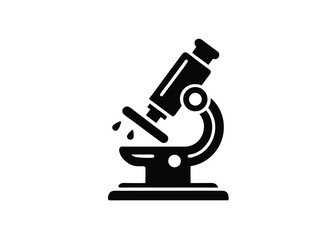 Vector art of microscope icon for science and research
