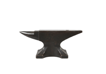 Blacksmiths Anvil Sturdy Metalwork Tool Isolated on Black Background  Perfect for Crafting Metalworking and Industrial Projects isolated on transparent background