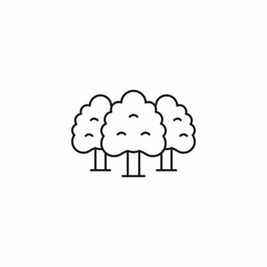 group of trees icon sign vector