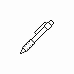 mechanical pencil drawing icon sign vector