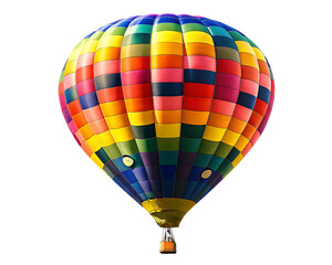 Fototapeta premium Vibrant hot air balloon isolated on a transparent background