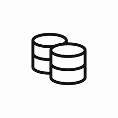 two coin stacks icon sign vector